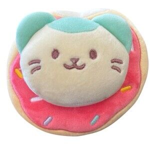 Coosy Anirollz Kittiroll Cat Donut Plush Stuffed Kitten Sprinkles Small 5"